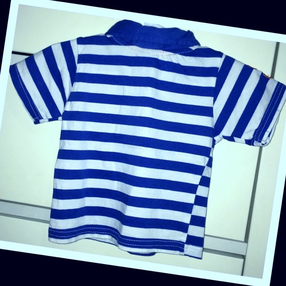 •U.S Polo Assn 12m Baby Boy Striped Polo💙EUC💙 - Picture 2 of 2